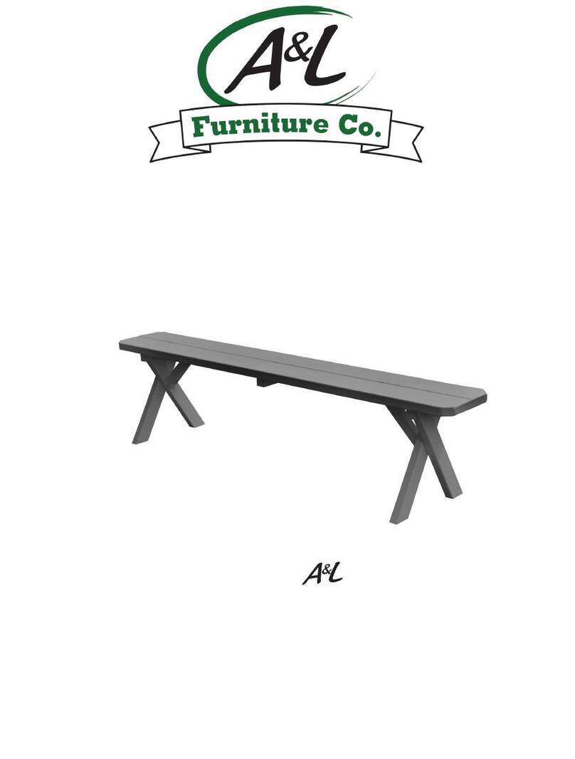 A&L Furniture Crossleg Bench Assembly instructions