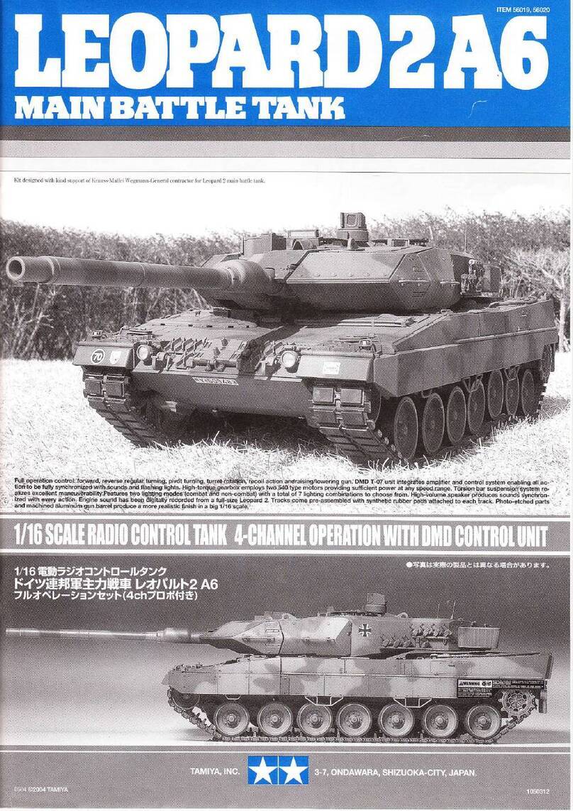 Tamiya LEOPARD 2A6 MAIN BATTLE TANK manual Tamiya LEOPARD 2A6 MAIN BATTLE TANK manual