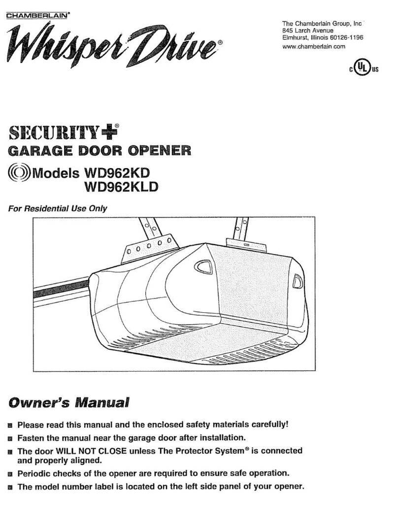 Chamberlain WhisperDrive WD962KD owner's manual