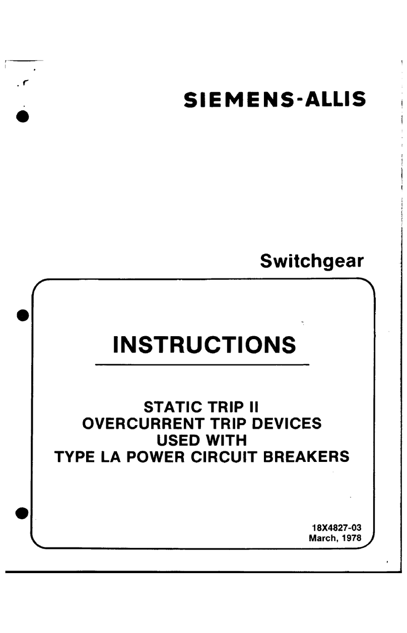 Siemens-Allis Static Trip II instructions Siemens-Allis Static Trip II instructions