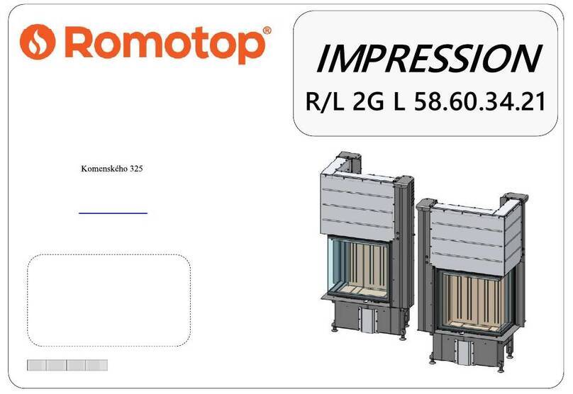 Romotop IMPRESSION R/L 2G L 58.60.34.21 Installation and operation manual