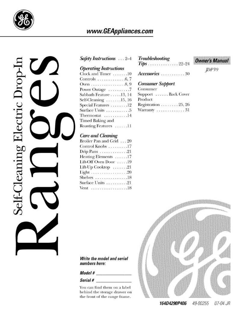 GE JDR39 User manual