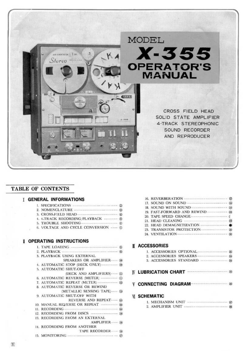 Akai X-355 User manual