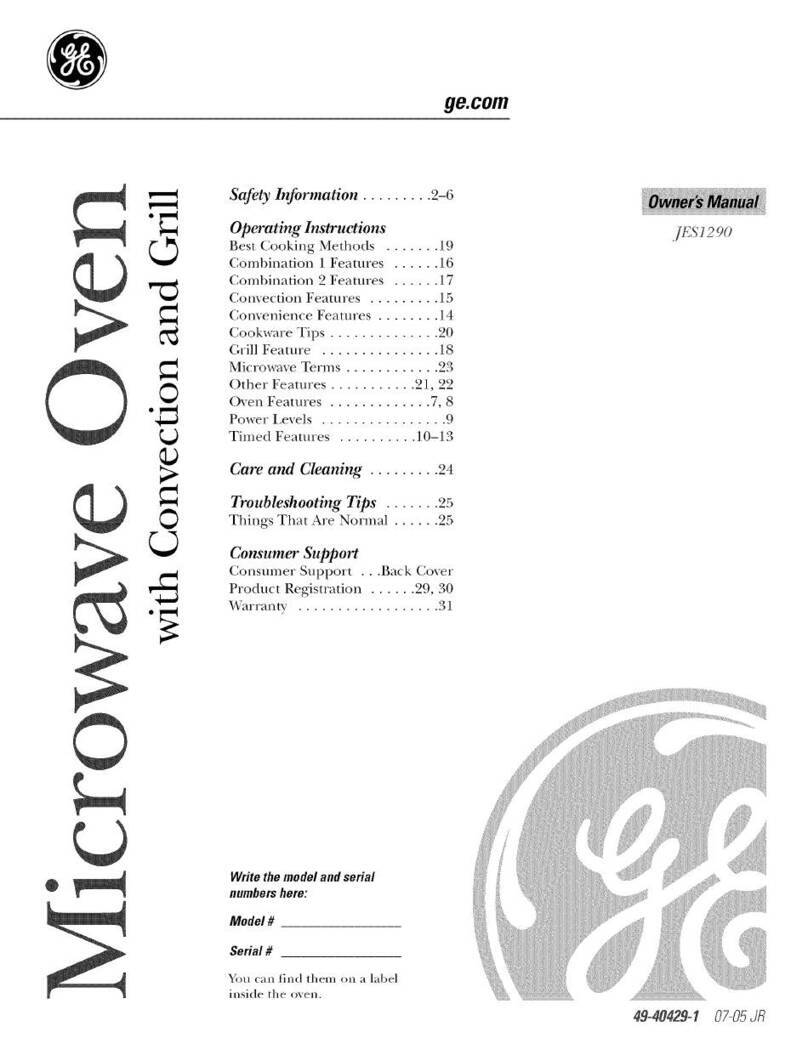 GE jes1290 User manual