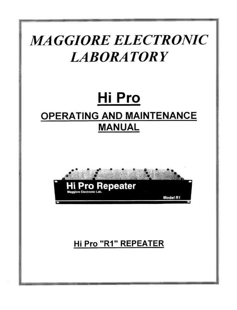 Maggiore Hi Pro R1 Operating and maintenance manual