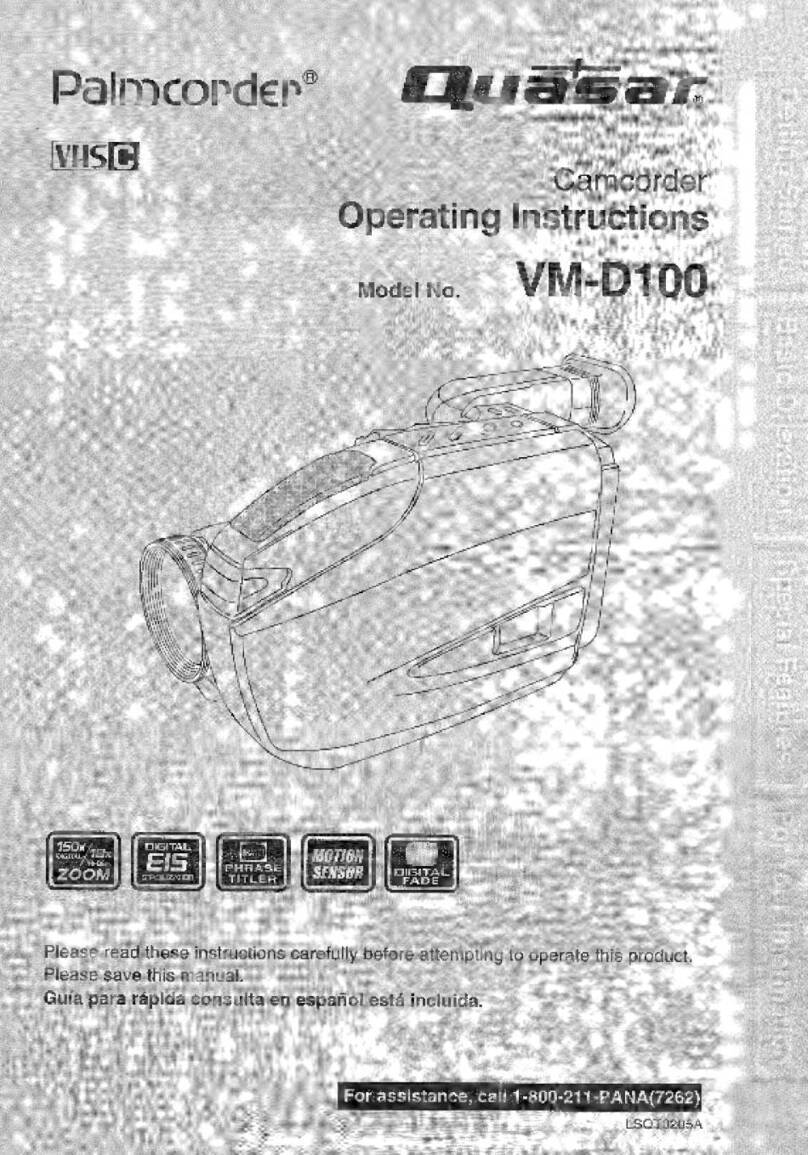 Quasar Palmcorder VM-D100 User manual