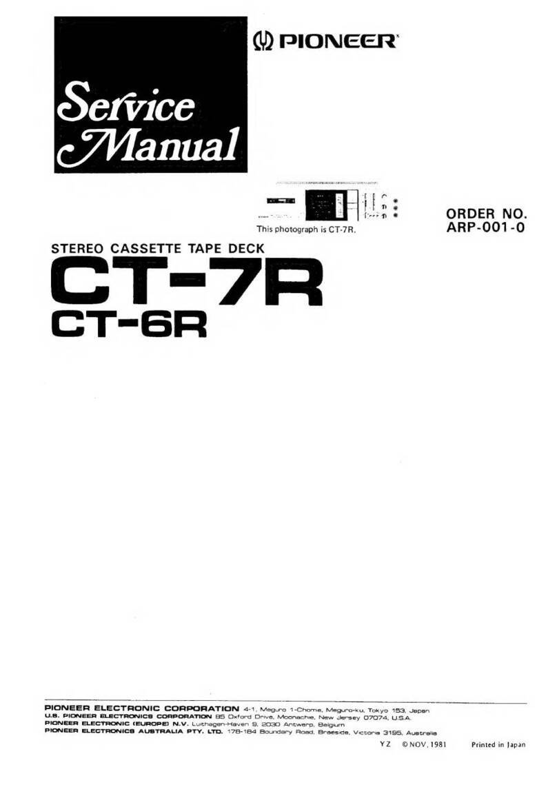 Pioneer CT-7R Service manual