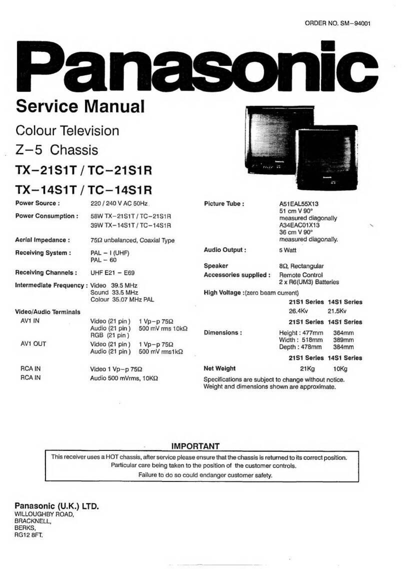 Panasonic TX-21S1T User manual
