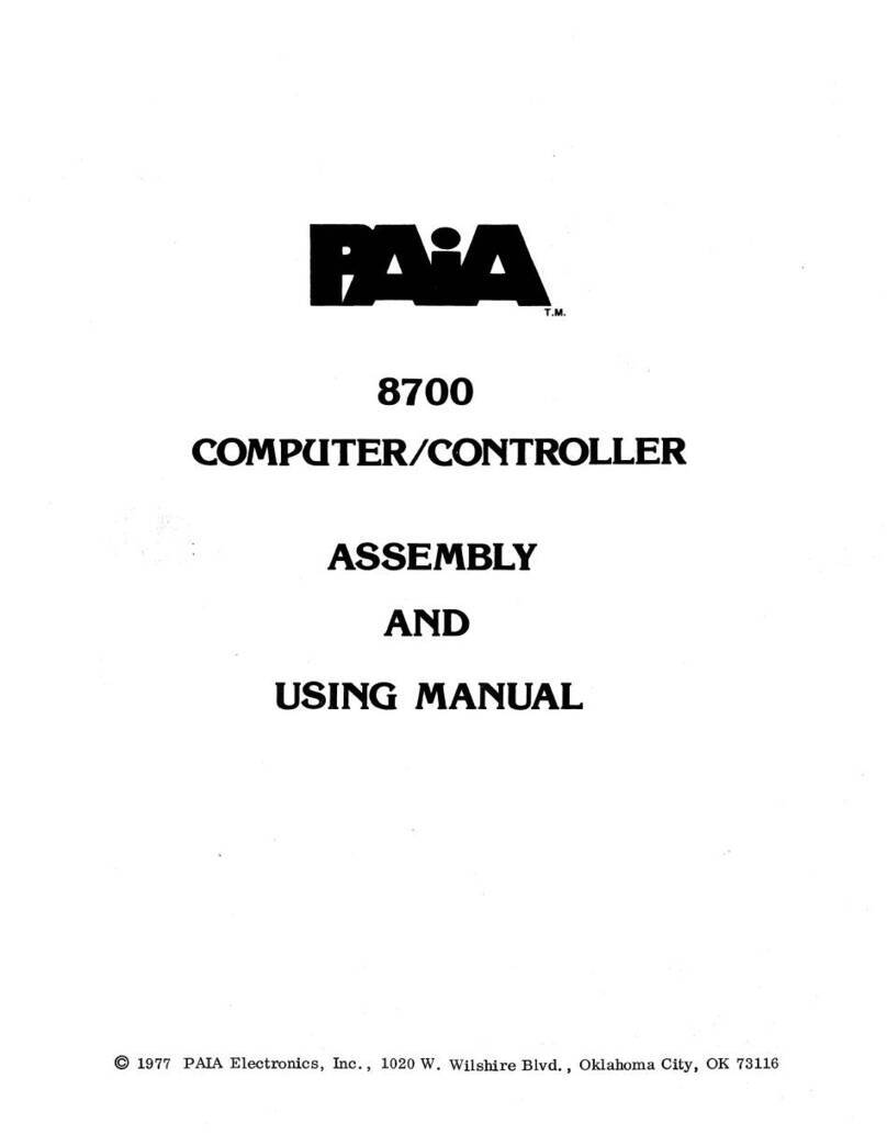 Paia 8700 Assembly and using manual Paia 8700 Assembly and using manual