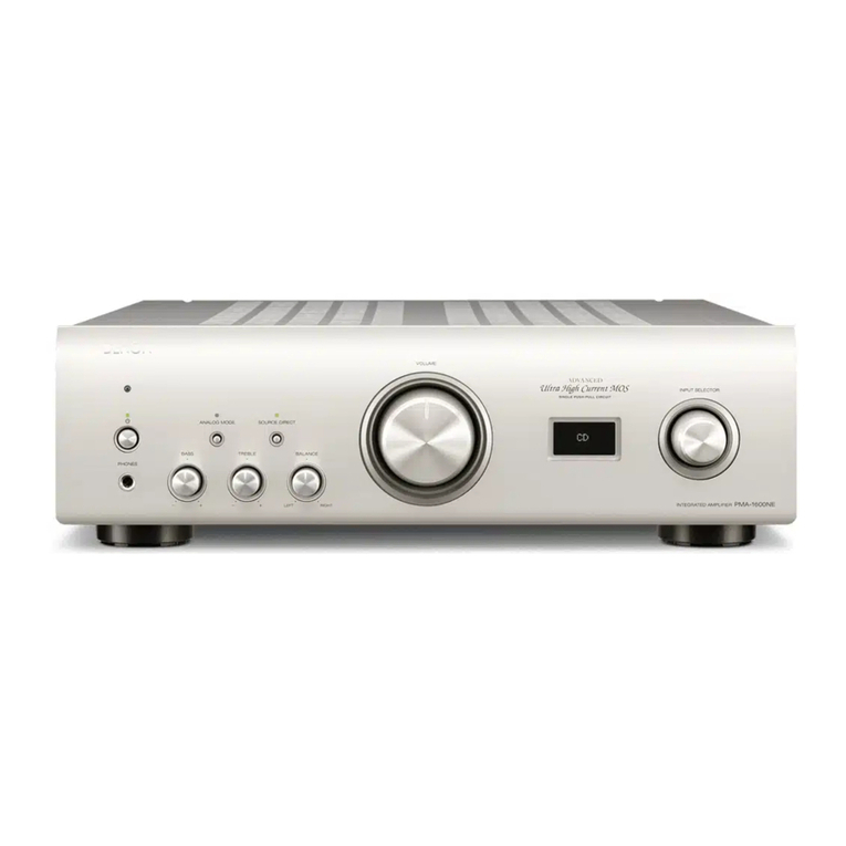 Denon PMA-1600NE quick start guide