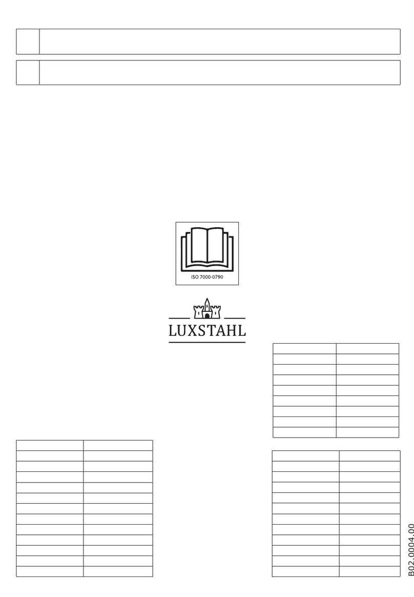LUXSTAHL GCA-304E2 INSTRUCTIONS FOR THE INSTALLATION, USE AND MAINTENANCE