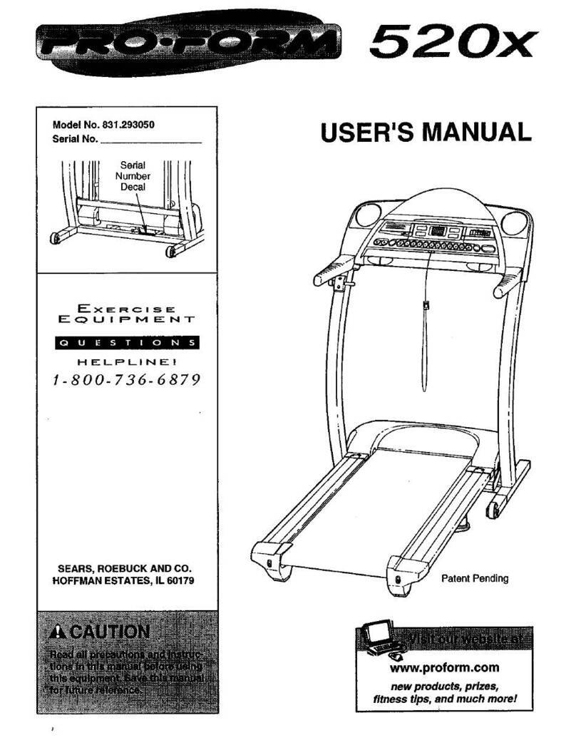 Pro-Form 520x User manual