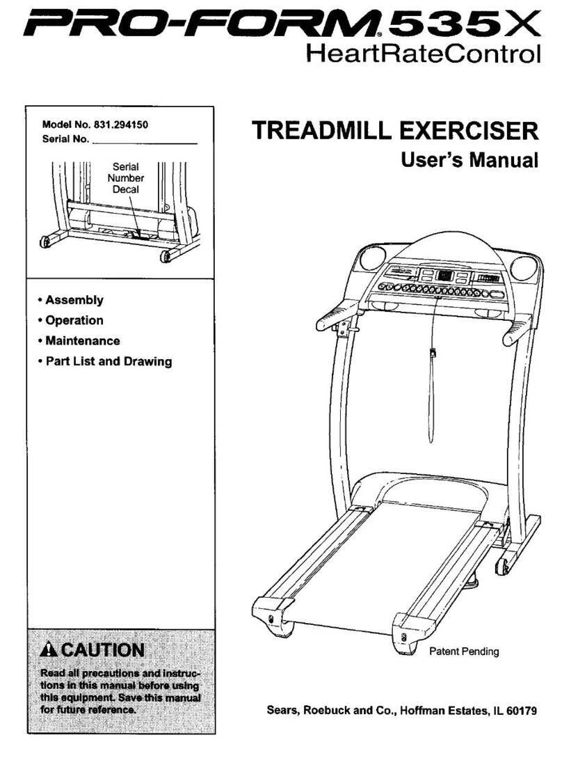 Pro-Form 535X User manual