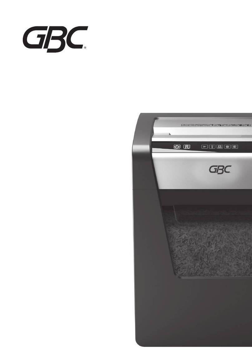 GBC SHREDMASTER SX15-06 Start here