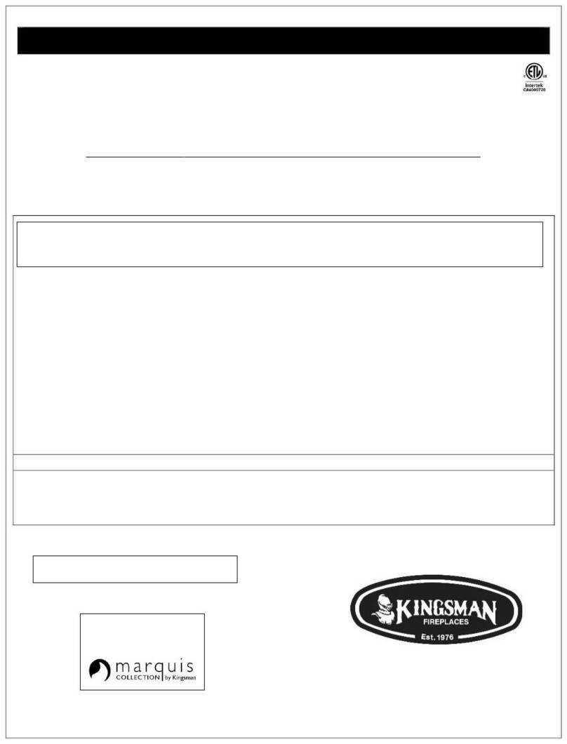 Marquis KINGSMAN ZCV3622N installation instructions