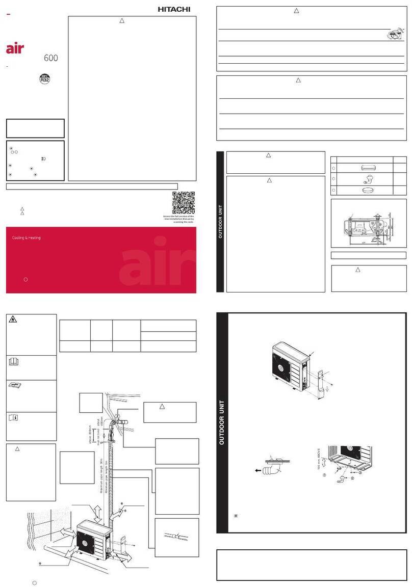 Hitachi RAC-VJ50PHAT User manual