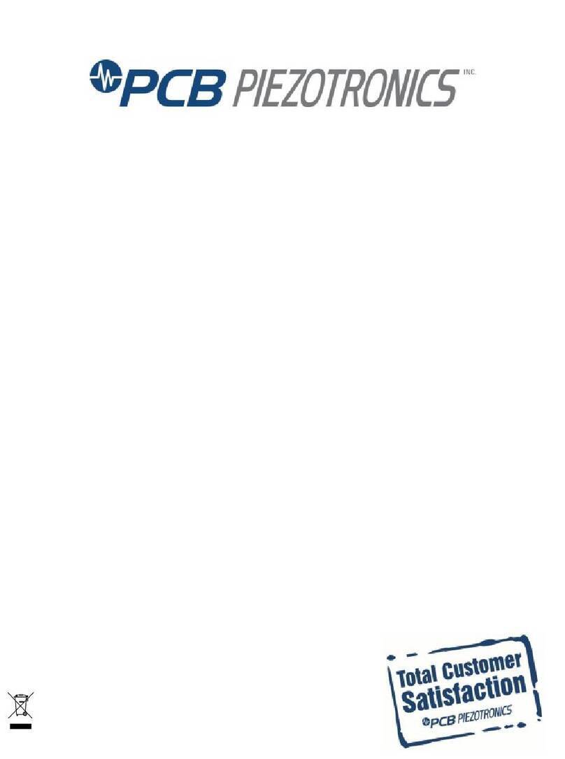 PCB Piezotronics W138A01/038CY030AC Installation and operating manual