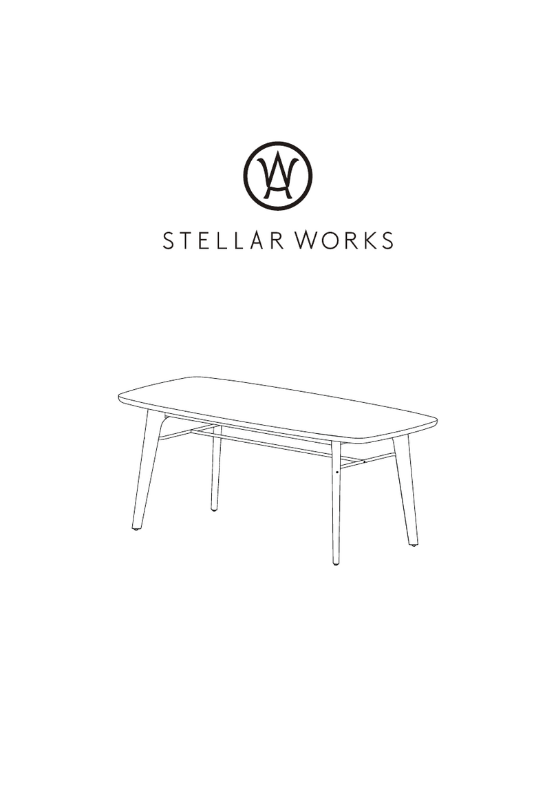 Stellar Works UTILITY DINING TABLE W1800 Assembly instructions