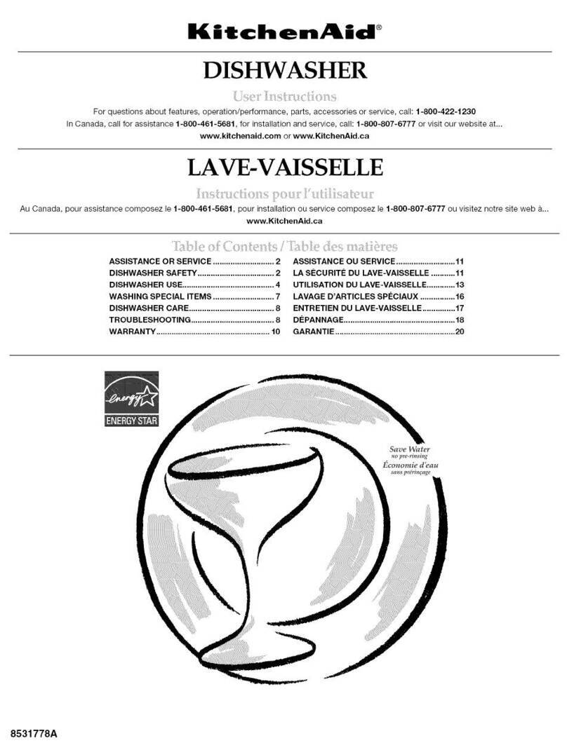 KitchenAid KUDS01FLSS6 User manual
