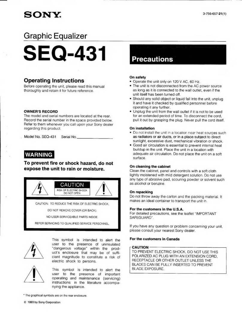 Sony SEQ-431 User manual