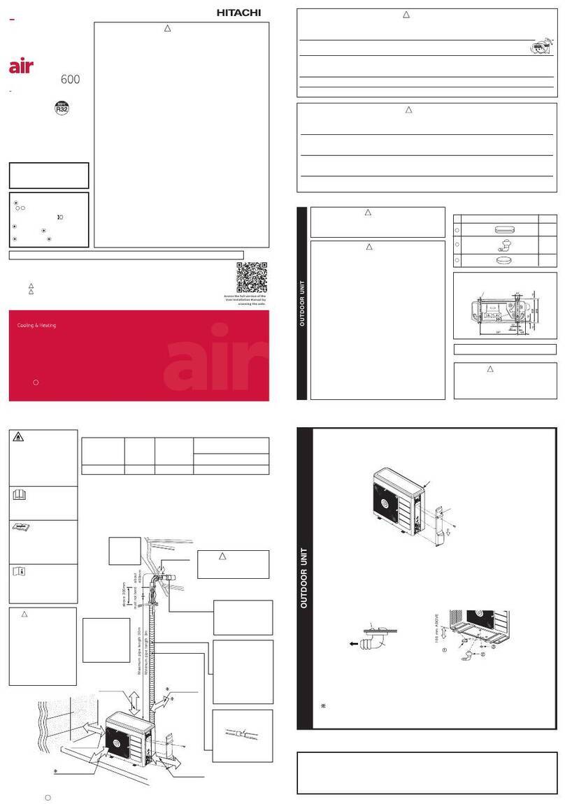Hitachi RAC-VJ70PHAT User manual