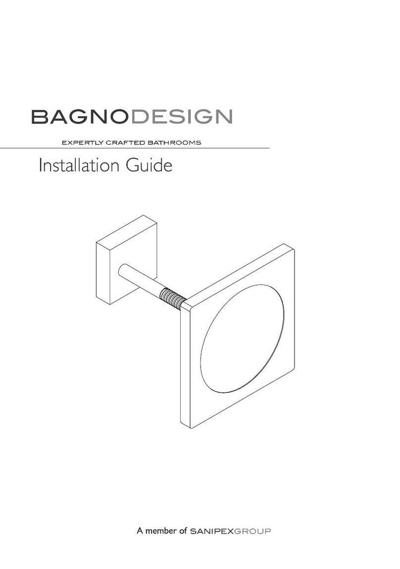 Sanipex BAGNODESIGN BDA-HOT-302-H Series installation guide