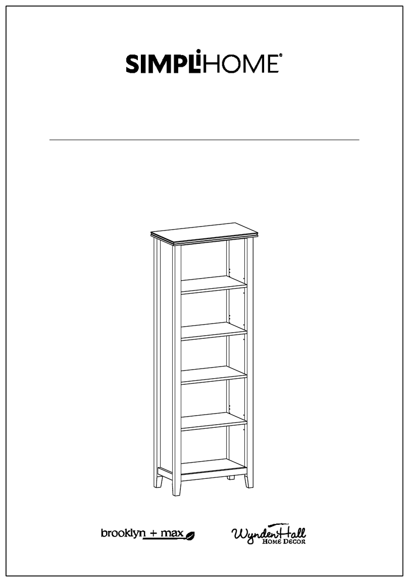 Simpli Home brooklyn+max WyndenHall AXCART09-BL User manual