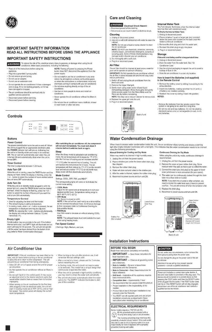 GE APCA12 Series User manual