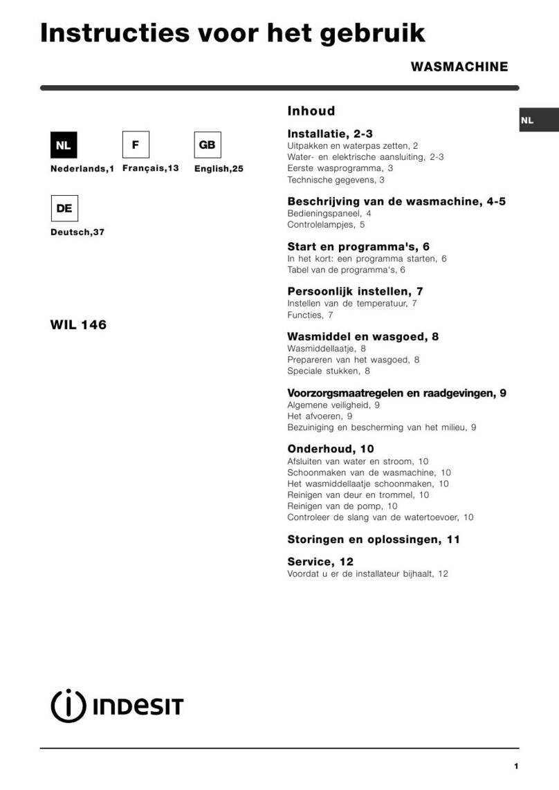 Indesit WIL 146 Instructions for use Indesit WIL 146 Instructions for use
