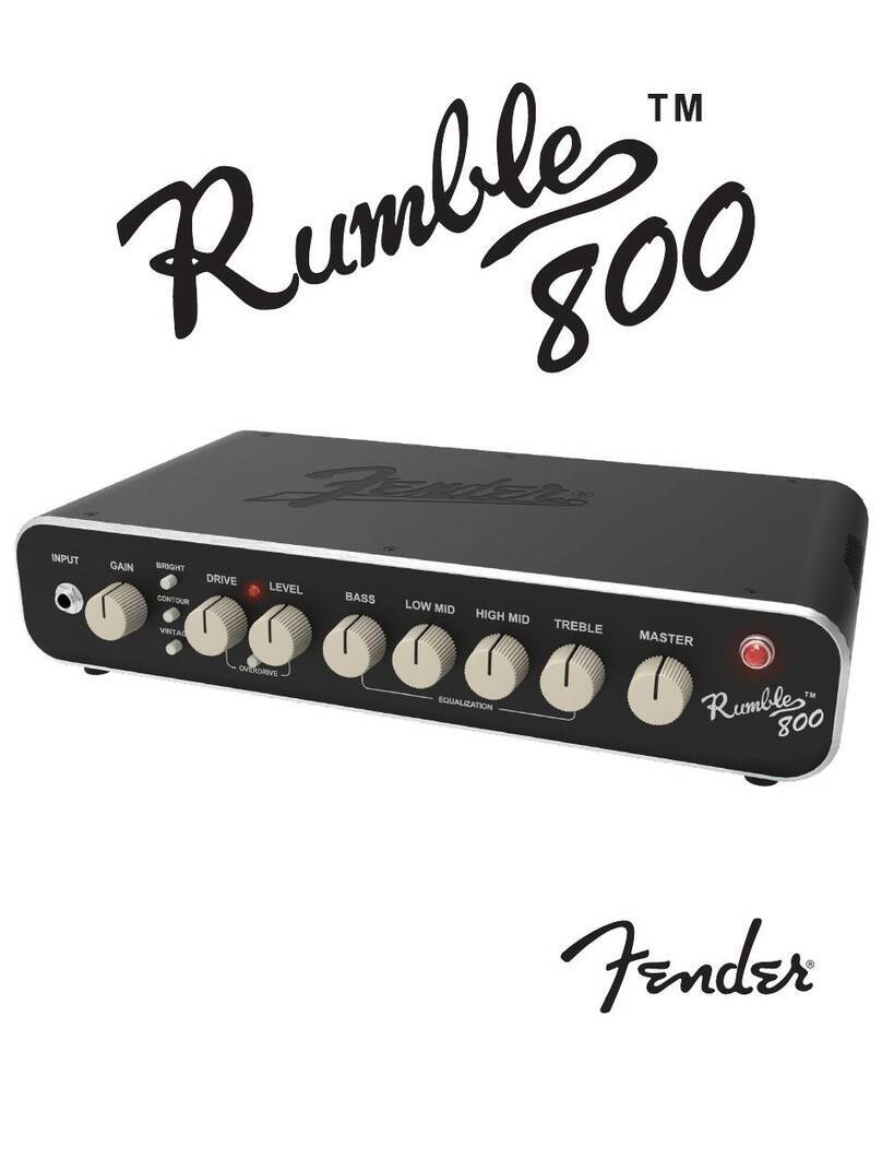 Fender Rumble 800HD owner's manual