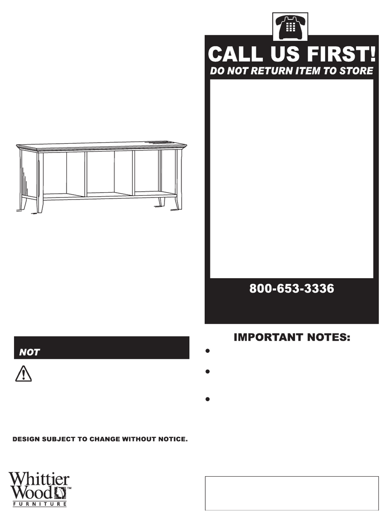 Whittier Wood Furniture Westport 537Wa Assembly instructions