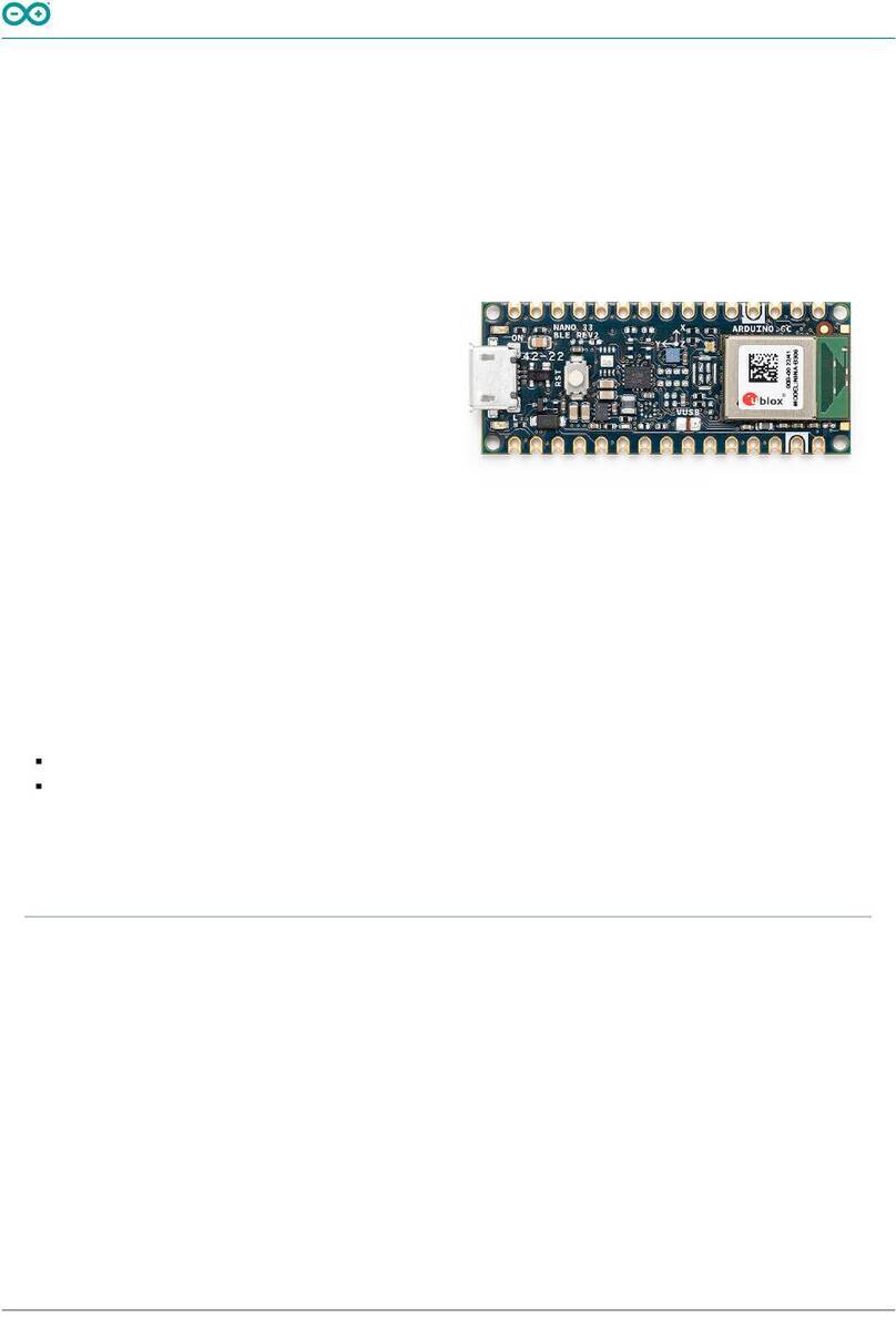 Arduino Nano 33 BLE Rev2 Product reference manual