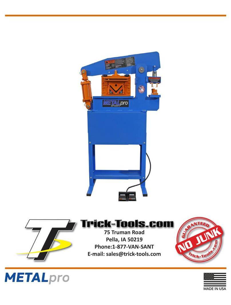 METALpro Ironworker MP4500FS Operation manual