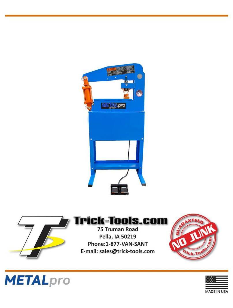 METALpro Ironworker MP4000 Operation manual