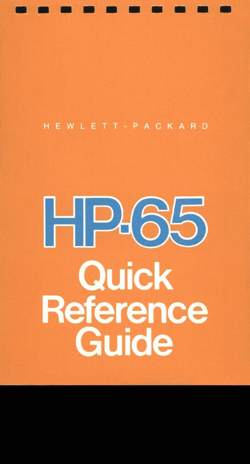 HP HP-65 User manual