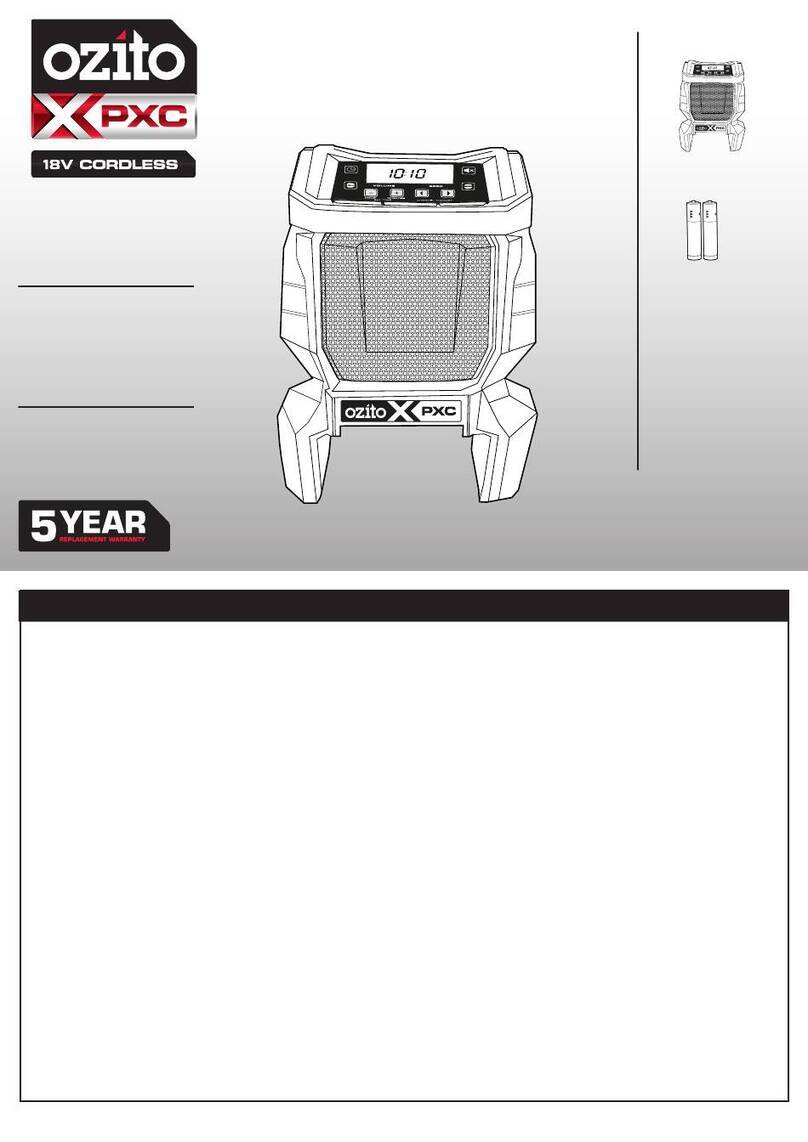 Ozito PXC PXBRDS-018 instruction manual