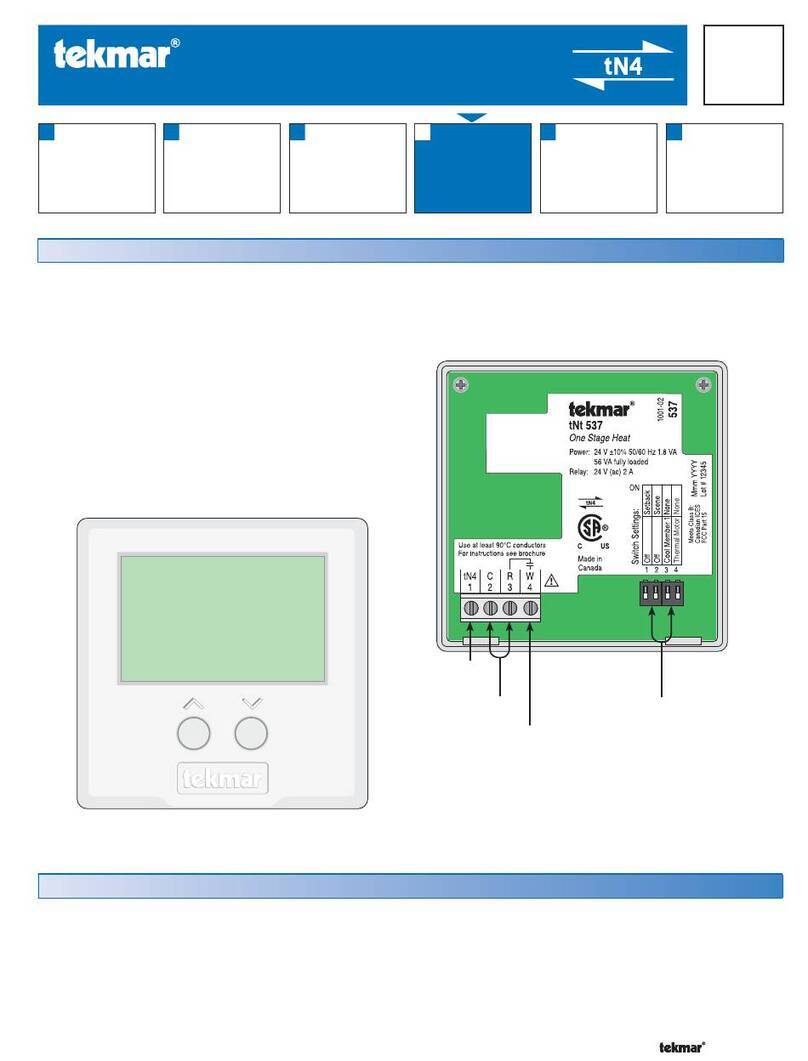 Tekmar 537 Mounting instructions