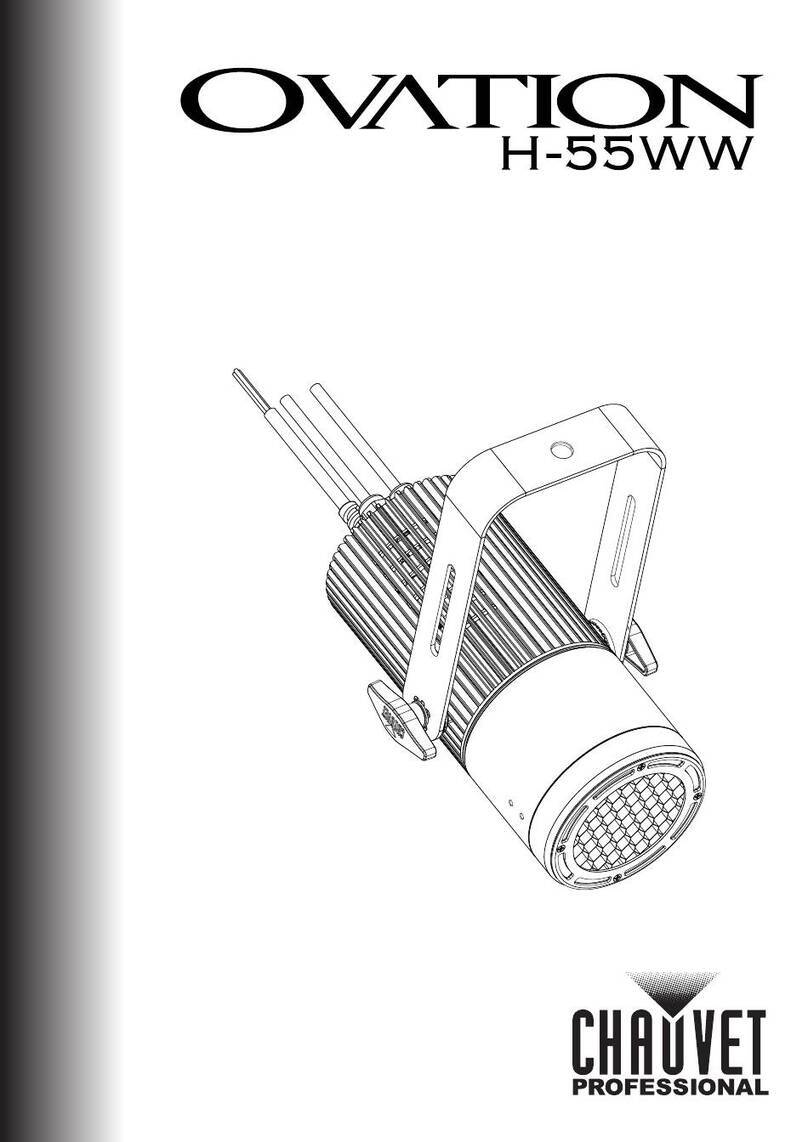 Chauvet Professional OVATIONH55WWBLK Quick reference guide Chauvet Professional OVATIONH55WWBLK Quick reference guide
