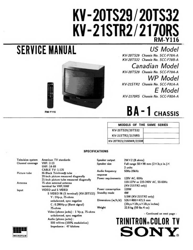 Sony Trinitron KV-20TS29 User manual