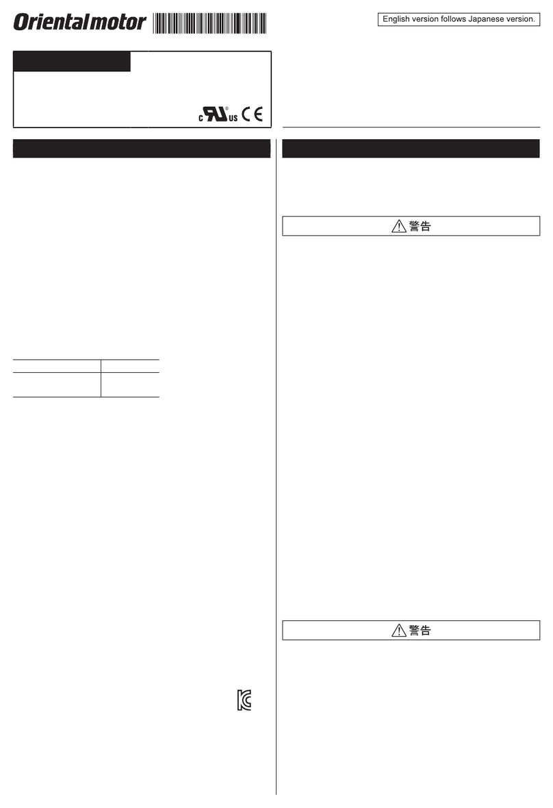 Oriental motor MRS Series User manual