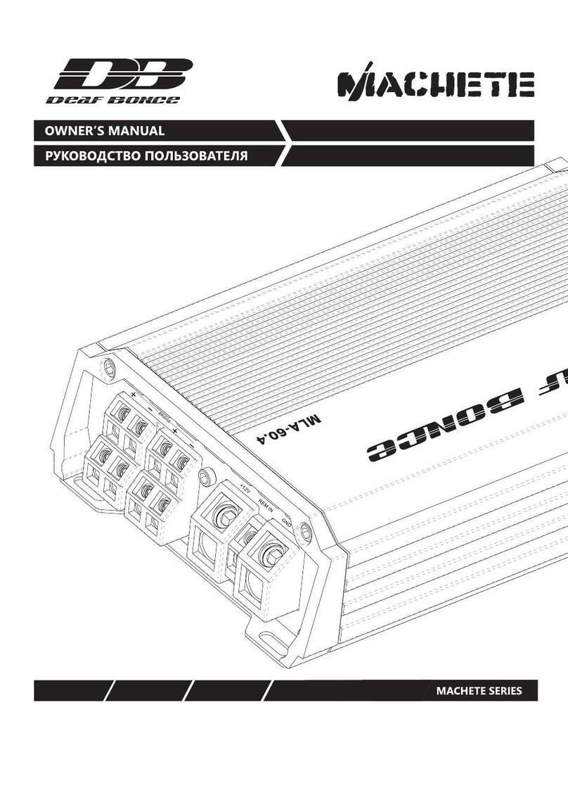 Deaf Bonce Machete series owner's manual