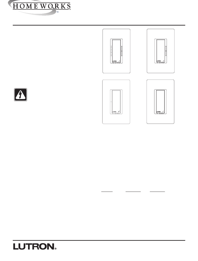 Lutron Electronics Homeworks RF Maestro HRD-6D User manual