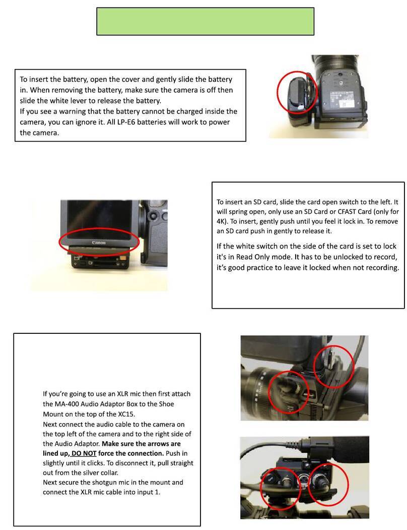 Canon XC15 User manual
