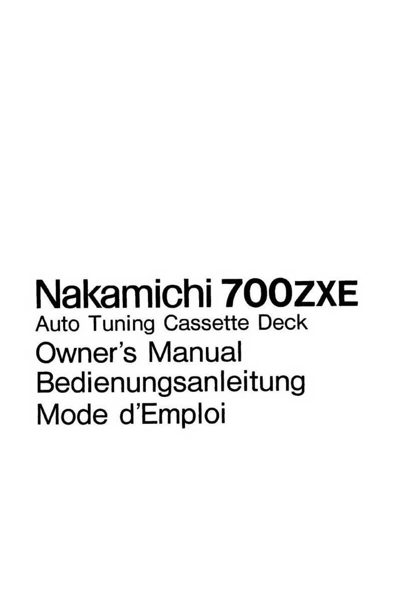 Nakamichi 700ZXE owner's manual