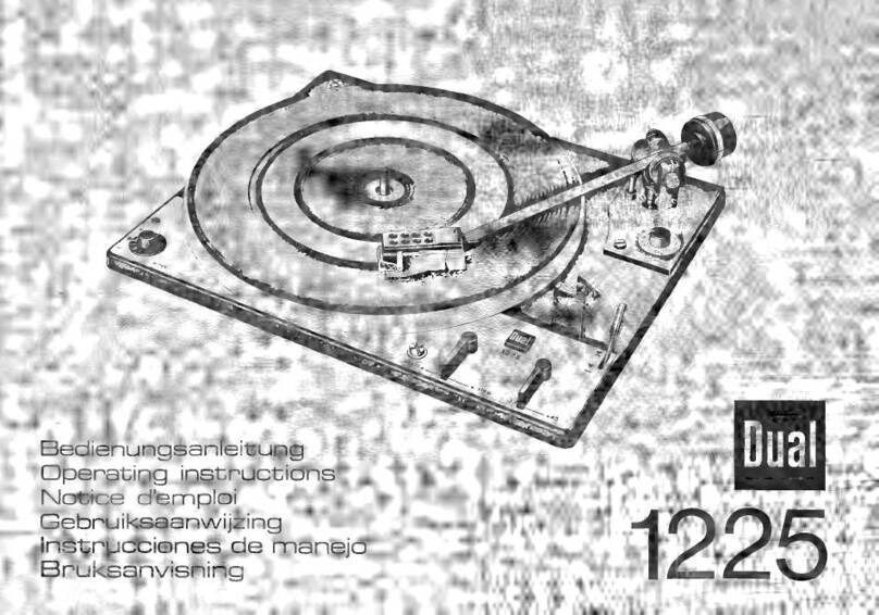 Dual 1225 operating instructions