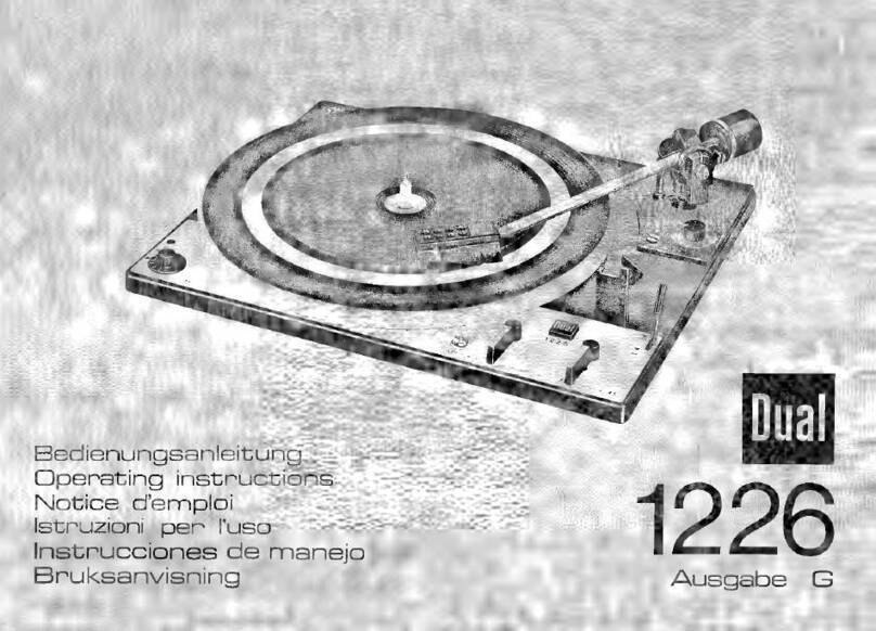 Dual 1226 User manual
