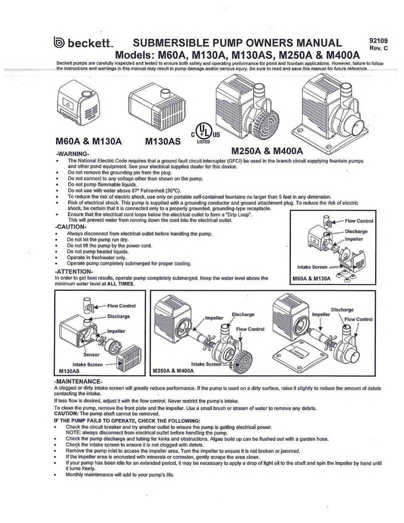 Beckett M60A owner's manual