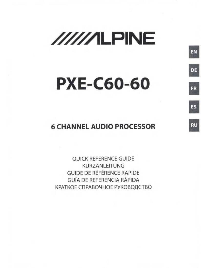 Alpine PXE-C60-60 User manual