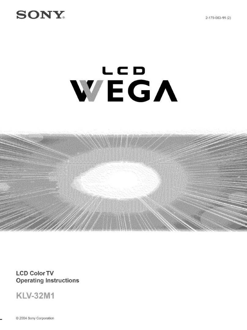 Sony KLV-32M1 - 32" Lcd Wega Color Tv User manual
