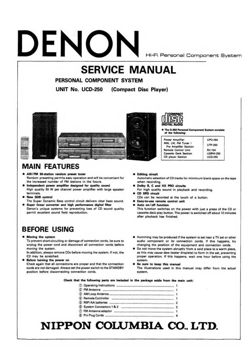 Denon UCD-250 User manual